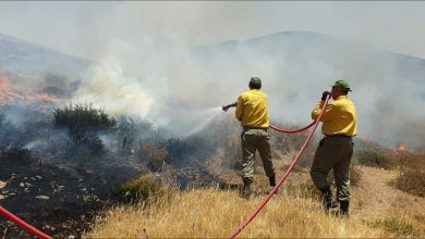 حريق بمنطقة تيزي أومثن، جماعة بن اصميم إقليم إفران