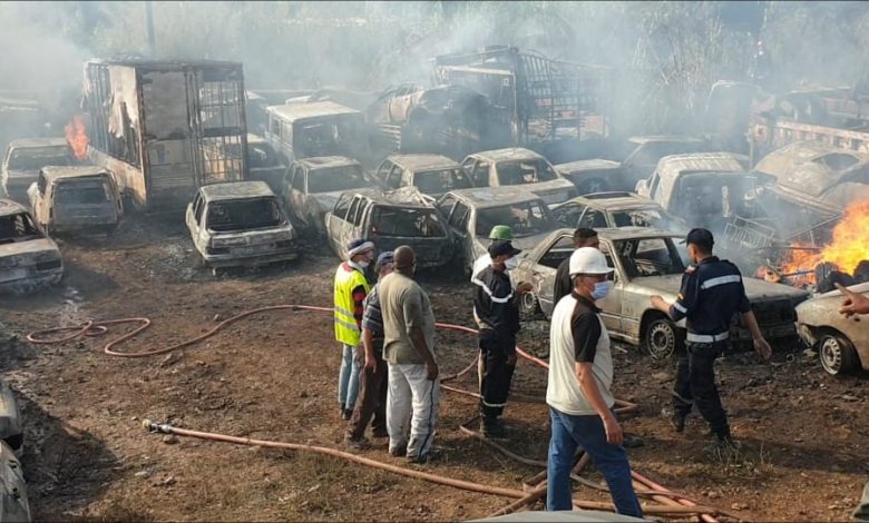 مدينة أزرو.. حريق بالمحجز البلدي للسيارات يخلف خسائر مادية